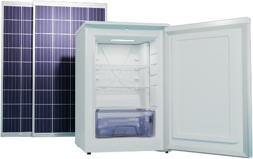 Réfrigérateur solaire Frigo-Lafia avec panneaux